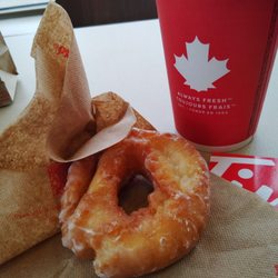 Tim Horton's - Hot chocolate & Sour cream glazed