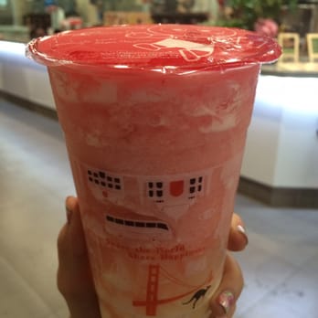 Sharetea - Strawberry Ice Blended with Lychee Jelly and Ice Cream - Coffee & Tea Near Me - Fullerton, California Sharetea - Strawberry Ice Blended with Lychee Jelly and Ice Cream - Coffee & Tea Near Me - Fullerton, California