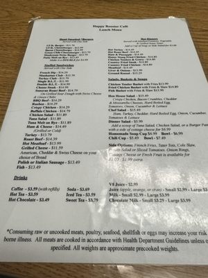 Menu photo 1 Happy Rooster Cafe Tucson, AZ Menu photo 1 Happy Rooster Cafe Tucson, AZ