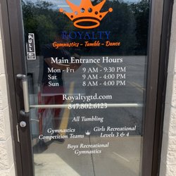 Royalty Gymnastics, Tumble, & Dance - Main entrance