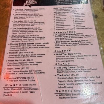 Dirty Pepperoni - The menu - Pizza Near Me - Long Beach, California