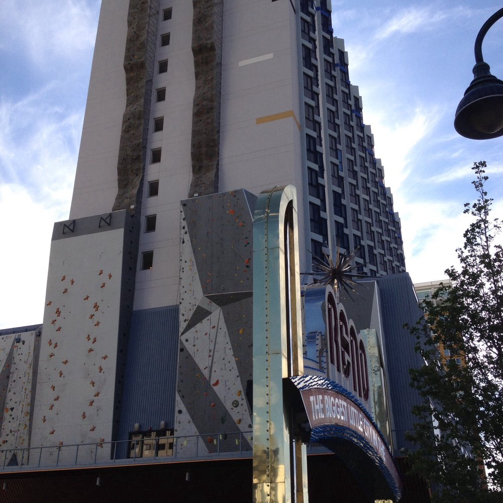 Climbing wall outside Climbing wall outside