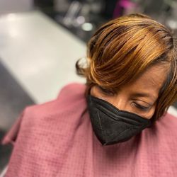 Tameka & Company Salon - Color highlights  Wrap and curls