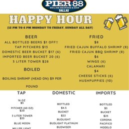 Happy hour menu Happy hour menu
