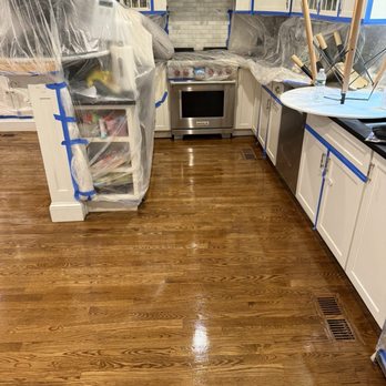 AJ Floor Service - Shiney new floor with new flush floor wooden air vent covers - Flooring Near Me