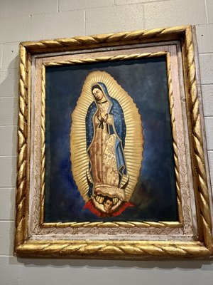Photo of La Fiesta Restaurant - Mountain View, CA, US. Our Lady framed on wall