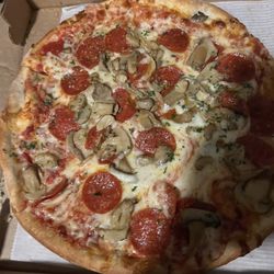 Dave's Pizza - Small pizza with pepperoni and mushroom  2 Topping Pizza