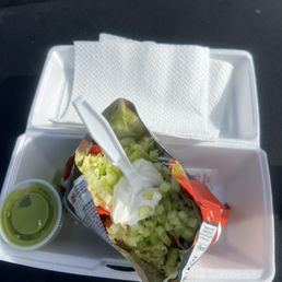 Flaming hot Doritos walking taco with pastor