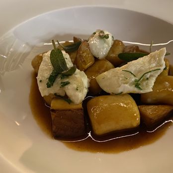 AnnaLena - King oyster mushroom, gnocchi bocconcini, crispy sage - Canadian (New) Near Me - Vancouver, British Columbia AnnaLena - King oyster mushroom, gnocchi bocconcini, crispy sage - Canadian (New) Near Me - Vancouver, British Columbia