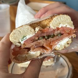 Bagels and Cakes - Everything Bagel W/ Lox and Cream Cheese