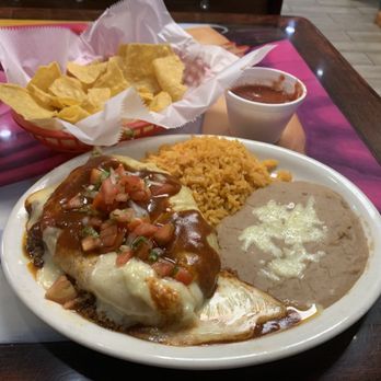 Taqueria Mexico - Poblano Relleno with ground beef rice and beans - Mexican Near Me - Mobile, Alabama