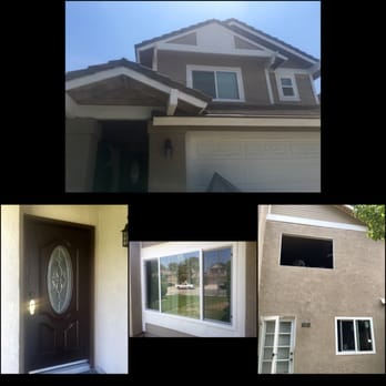 First Place Glass - Bottom right photo is the work in progress. - Windows Installation Near Me - Rancho, California