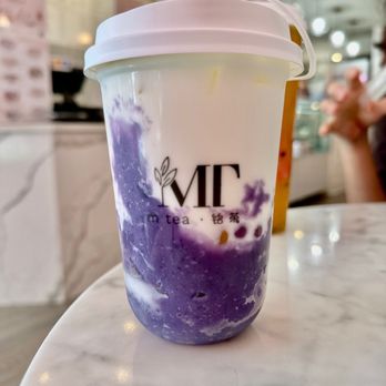 M Tea - Fresh Ube Milk with Taro Ball - Desserts Near Me - Long Island City, New York M Tea - Fresh Ube Milk with Taro Ball - Desserts Near Me - Long Island City, New York