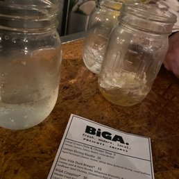 Empty water and iced tea.... Empty water and iced tea....