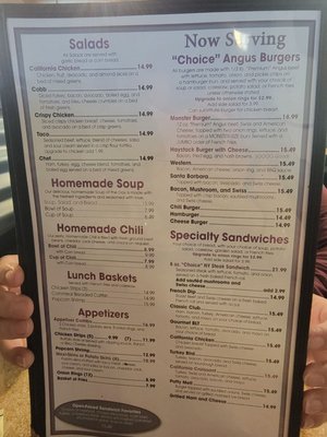 Menu photo 4 The Cow Cafe and Grill Oroville, CA