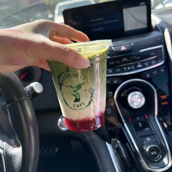 Green Nest Cafe - Strawberry matcha latte - Cafes Near Me - Bedford, Texas