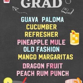 Don’t Worry Sip Happy - Our Grad Menu - Bartenders Near Me