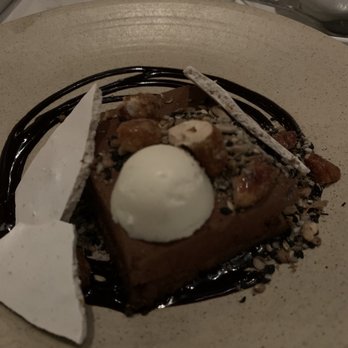 the Albert - Dark chocolate mousse with candied cashews and meringue - New American Near Me - Chicago, Illinois the Albert - Dark chocolate mousse with candied cashews and meringue - New American Near Me - Chicago, Illinois