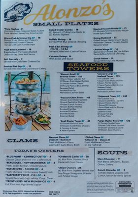 Menu photo 7 Alonzo's Oyster Bar Key West, FL Menu photo 7 Alonzo's Oyster Bar Key West, FL