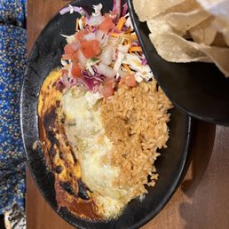 a plate of mexican food