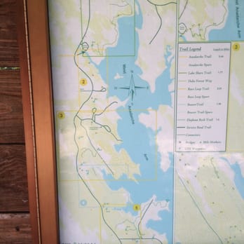 Lake Murray State Park - Map of trails (posted at Pecan Grove). - Parks Near Me - Ardmore, Oklahoma