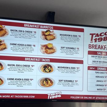 Tacos 1986 West Village - Menu - Tacos Near Me - New York, New York