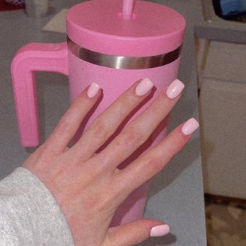 Sweet Rainbow Nail & Spa - Pink square acrylic set - Nail Salons Near Me - Stony Brook, New York