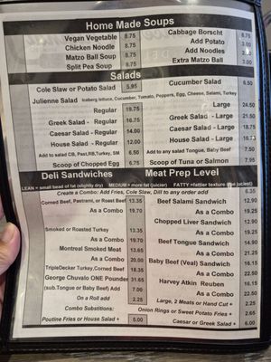 Menu photo 2 Pancer's Original Deli Toronto, ON