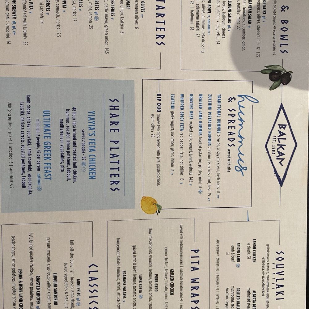 Balkan The Greek Restaurant - Menu - Greek Near Me - Banff, Alberta Balkan The Greek Restaurant - Menu - Greek Near Me - Banff, Alberta