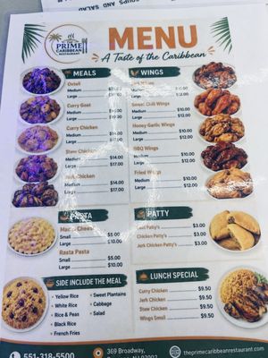 Menu photo 1 The Prime Caribbean Restaurant Bayonne, NJ