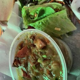 Gumbo and side salad Gumbo and side salad