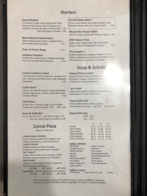 Menu photo 6 Baker Truck Corral Baker City, OR
