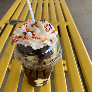 The Cow - Brownie Sunday W/ Cake Batter Custard - Ice Cream & Frozen Yogurt Near Me - Reisterstown, Maryland