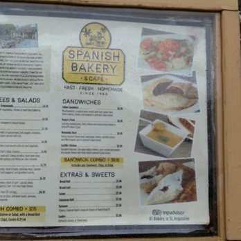 Spanish Bakery & Cafe - Menu - Spanish Near Me - Saint Augustine, Florida