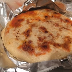 Samantha's Pupusas - Revuelta pupusa with fried pork and beans