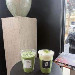 Jasmine matcha and matcha einspanner Jasmine matcha and matcha einspanner