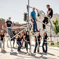 Christensen Orthodontics - Dr. C, Braeden and Cole dared to climb the metal structure in 104 degree temps! Let me tell ya, the metal was burning hot!