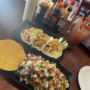 Camaron De Sinaloa - Plate Ceviche Mixto and their Tacos - Seafood Near Me - San jose, California