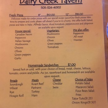 Dairy Creek Tavern - the daily menu - Bars Near Me - Manning, Oregon Dairy Creek Tavern - the daily menu - Bars Near Me - Manning, Oregon