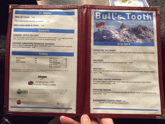 Menu photo 6 Bull's Tooth Skykomish, WA Menu photo 6 Bull's Tooth Skykomish, WA