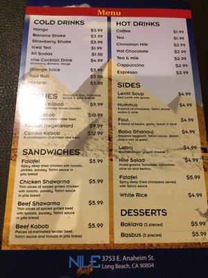 Menu photo 3 Nile Cafe Long Beach, CA Menu photo 3 Nile Cafe Long Beach, CA
