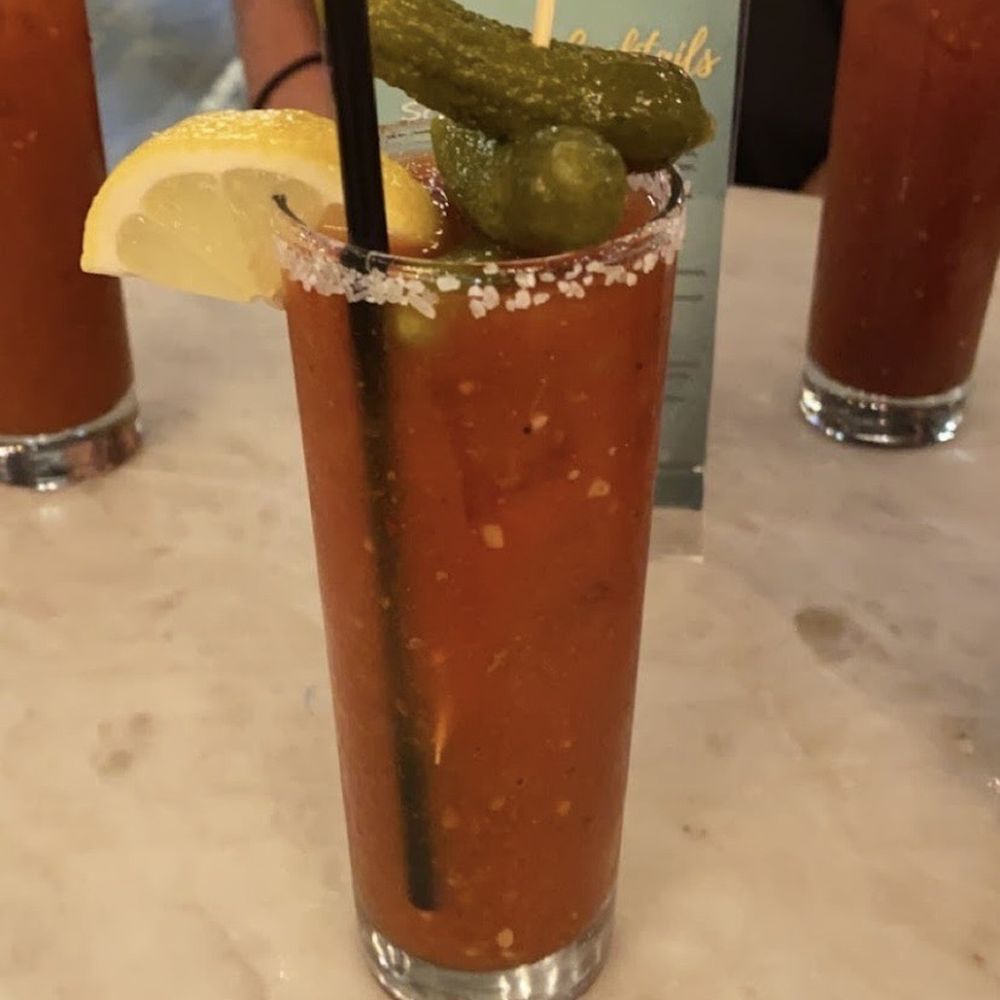 Old Forge Distillery - Bloody Mary with salt rim, vegetable infused vodka, and baby pickles - Distilleries Near Me - Pigeon Forge, Tennessee Old Forge Distillery - Bloody Mary with salt rim, vegetable infused vodka, and baby pickles - Distilleries Near Me - Pigeon Forge, Tennessee