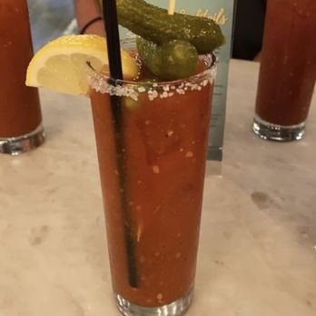 Old Forge Distillery - Bloody Mary with salt rim, vegetable infused vodka, and baby pickles - Distilleries Near Me - Pigeon Forge, Tennessee Old Forge Distillery - Bloody Mary with salt rim, vegetable infused vodka, and baby pickles - Distilleries Near Me - Pigeon Forge, Tennessee