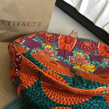Artifacts - Bigger than their largest bag!  Fillable "pouf" that doubles as a floor pillow or ottoman.  Perfect for dorm storage for towels and linens! - Gift Shops Near Me - Indianapolis, Indiana
