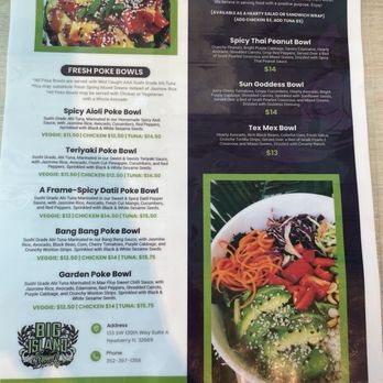 Big Island Bowls - Poke Menu - Acai Bowls Near Me - Newberry, Florida