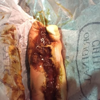 Wienerschnitzel - Chili and cheese hot dog. Better tasting then it looks. - Fast Food Near Me - San Marcos, Texas Wienerschnitzel - Chili and cheese hot dog. Better tasting then it looks. - Fast Food Near Me - San Marcos, Texas
