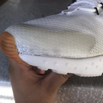 Mr Shoewash - An attempt to cover up an improper cleaning with what looks like white paint..that will not come off - Shoe Repair Near Me - Lakewood, California