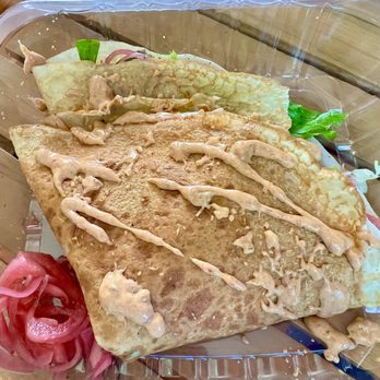 Tea Garden - Huge turkey avocado crepe with spicy mayo - stuffed ! - Bubble Tea Near Me - Eatonville, Washington Tea Garden - Huge turkey avocado crepe with spicy mayo - stuffed ! - Bubble Tea Near Me - Eatonville, Washington