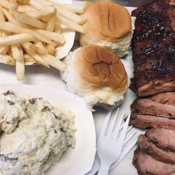 The Rib Shack - Baby back ribs & Tri-tip combo with potato salad and fries w/sweet rolls. OH BABY! - Barbeque Near Me - Fallbrook, California The Rib Shack - Baby back ribs & Tri-tip combo with potato salad and fries w/sweet rolls. OH BABY! - Barbeque Near Me - Fallbrook, California