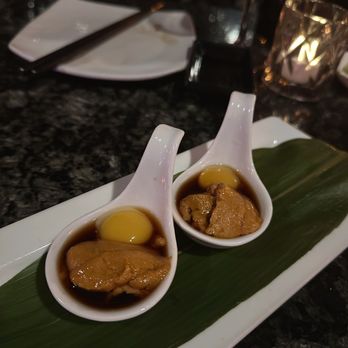 Oku - Uni spoons + quail eggs - Sushi Bars Near Me - Santa Barbara, California